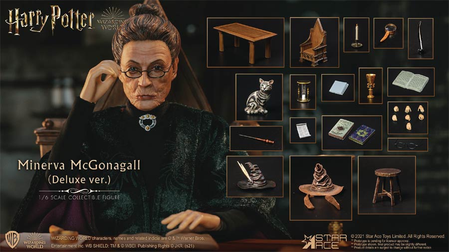 Harry Potter And The Sorcerers Stone Minerva McGonagall 1/6 Scale Action Figure Deluxe Version
