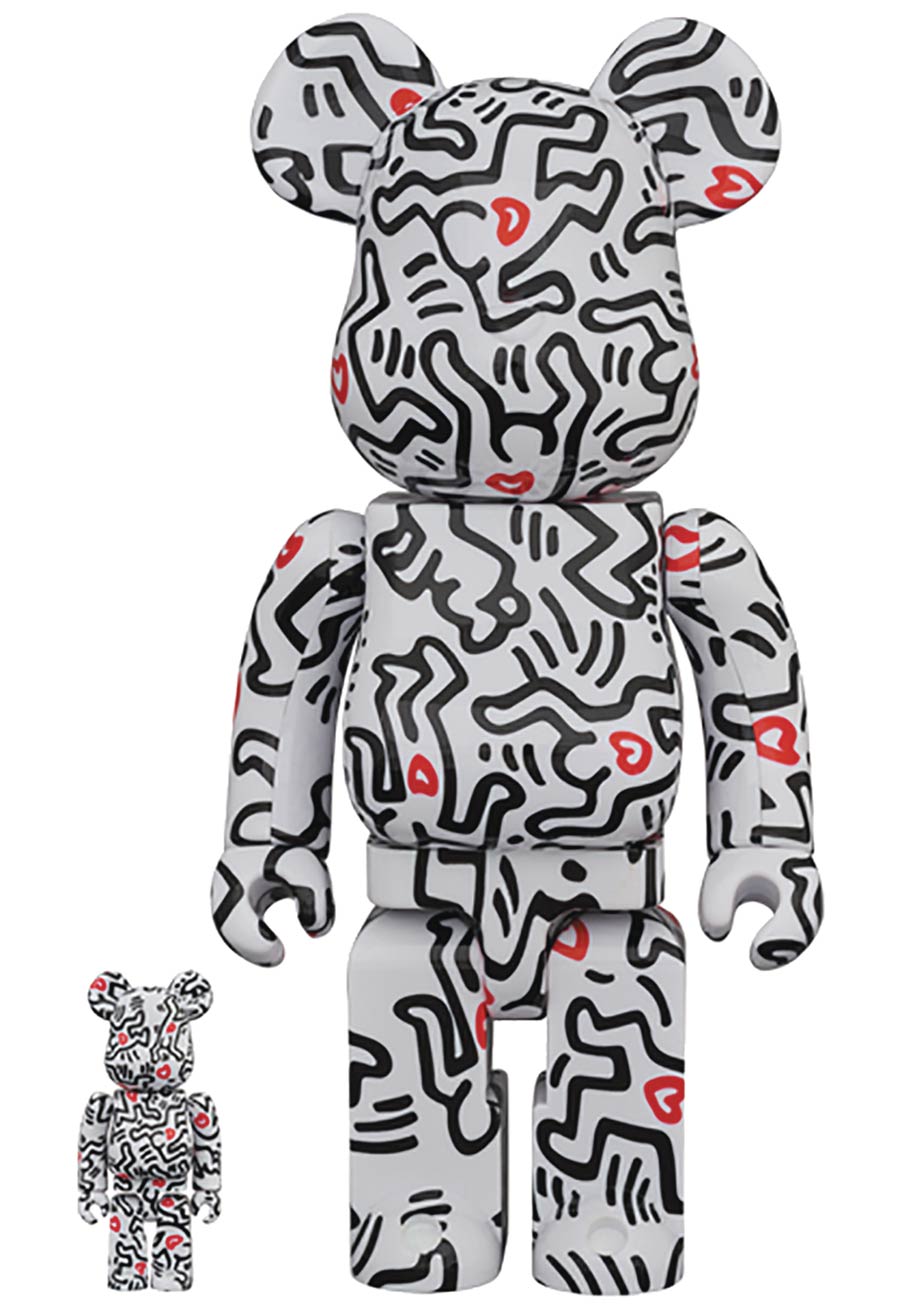 Keith Haring 8 100 Percent & 400 Percent 2-Pack Bearbrick
