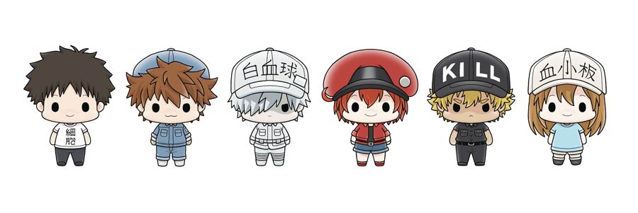 Cells At Work Chokorin Mascot Figure 6-Piece Display