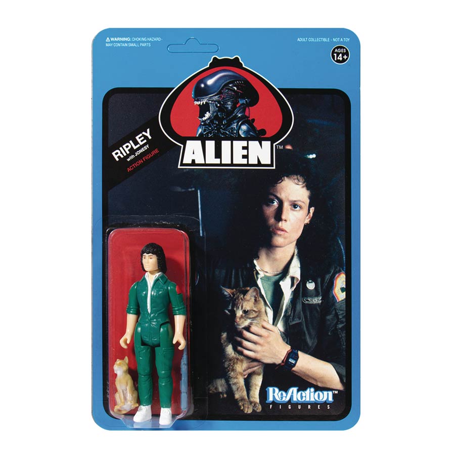 Alien ReAction Figure Wave 3 Limited Edition Blue Card - Ripley With Jonesy