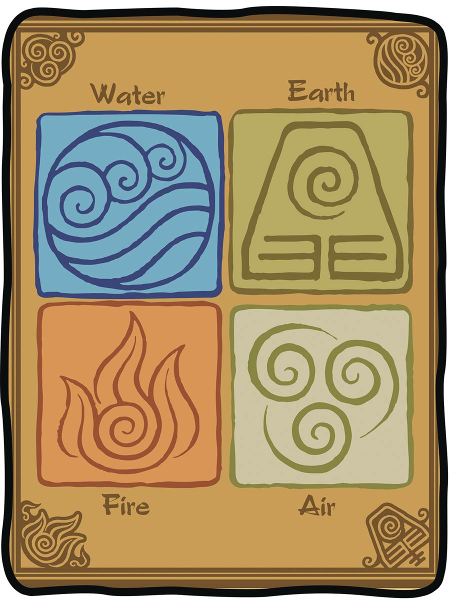 Avatar The Last Airbender 4 Elements Fleece Blanket