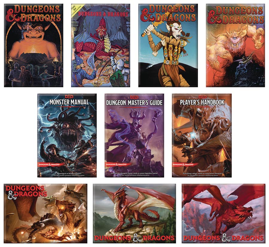 Dungeons & Dragons Book Cover Series 1 Magnet 48-Piece Assortment Case