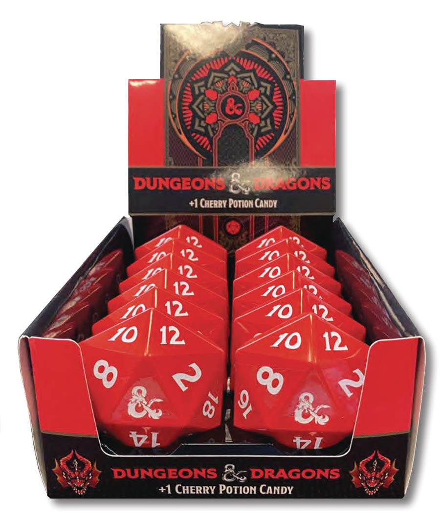 Dungeons & Dragons D20 Cherry Potion Candy Tin 12-Count Display