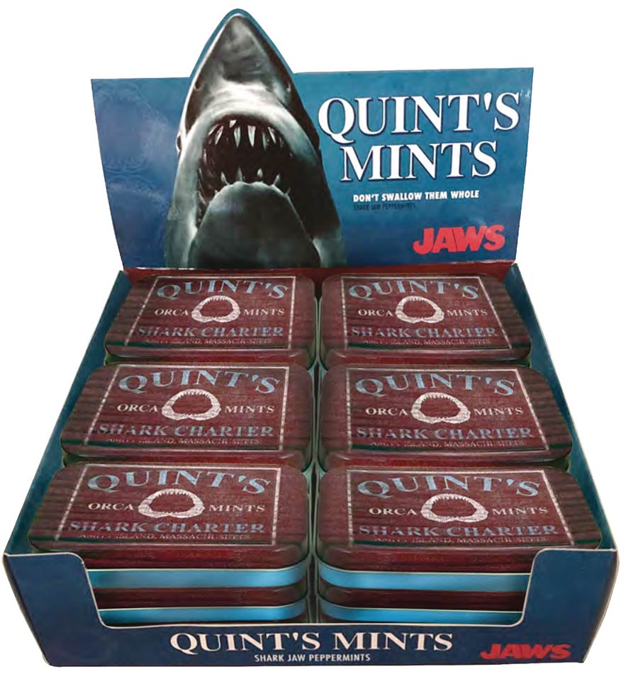 Jaws Quints Mints Sours Candy Tin 18-Count Display