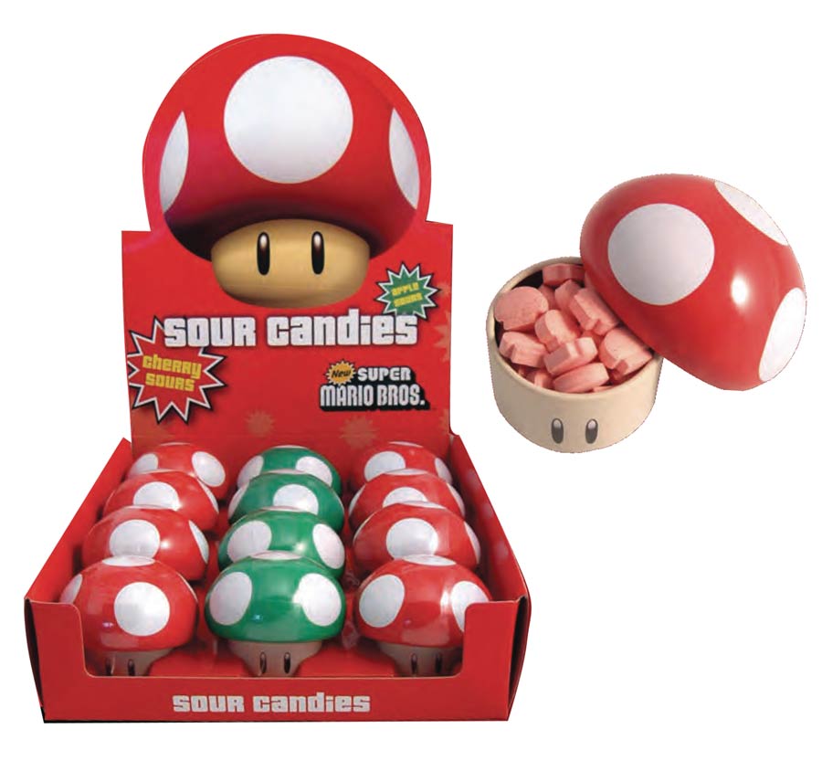 Super Mario Bros Mushroom Sours 12-Count Display