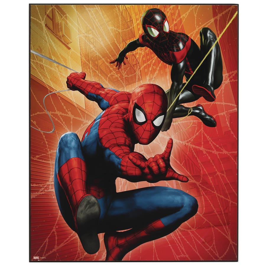 Spider-Man 16-Inch Wood Wall Art - Peter Parker & Miles Morales