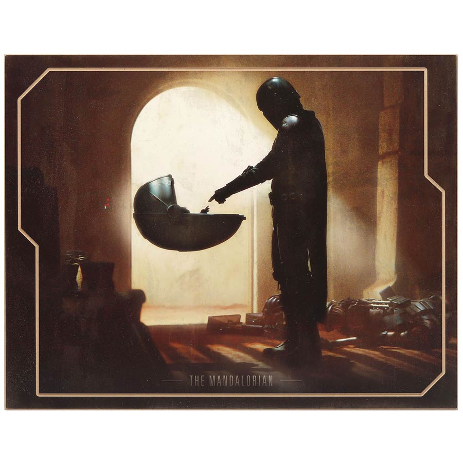 Star Wars The Mandalorian Scene 12.5-Inch Wood Wall Art