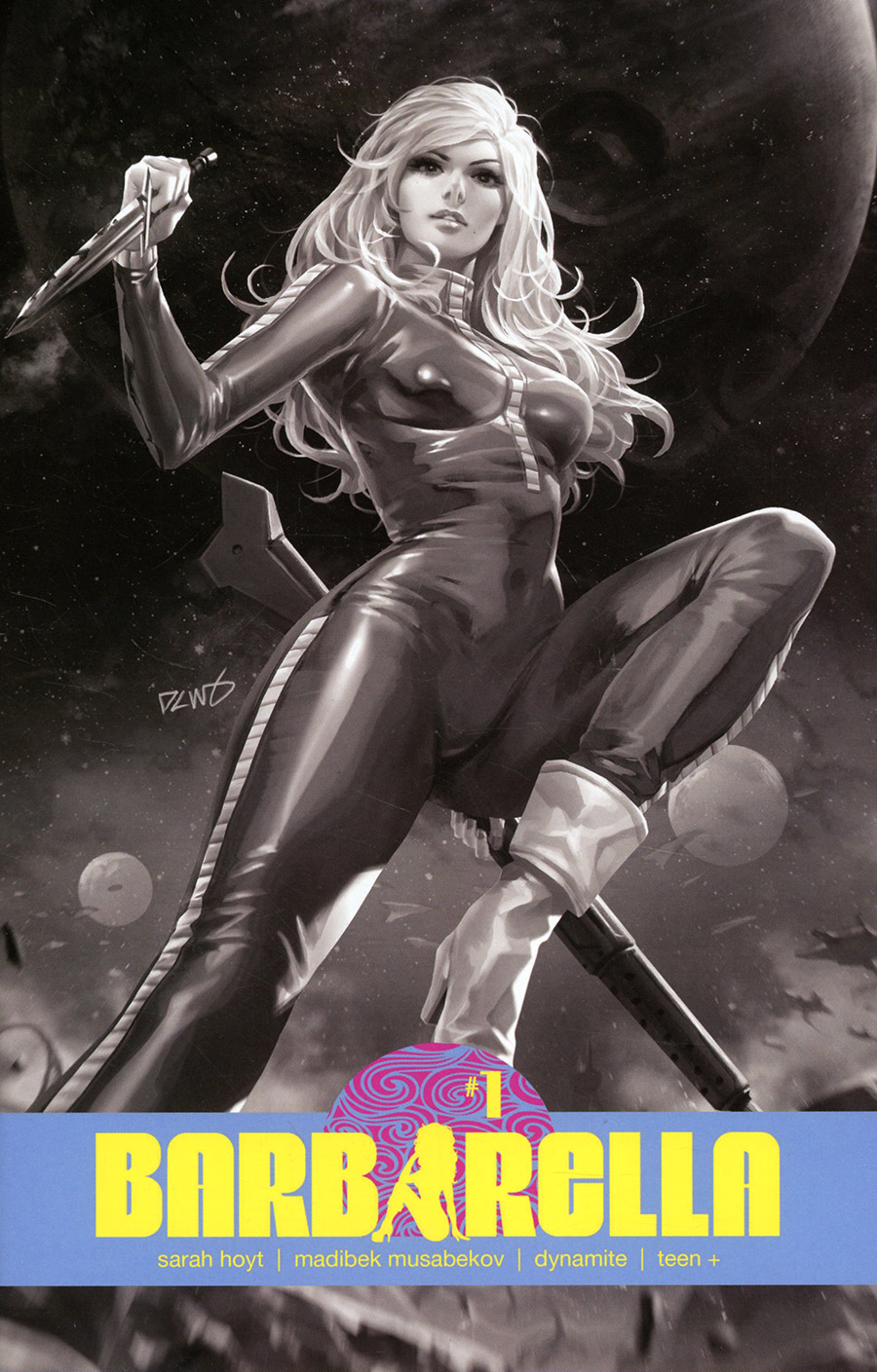 Barbarella Vol 2 #1 Cover J Incentive Derrick Chew Black & White Cover