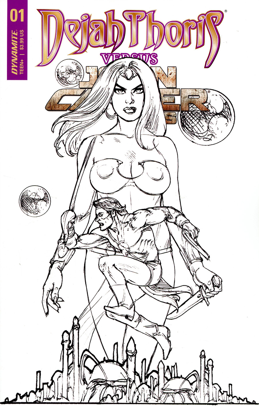 Dejah Thoris Versus John Carter Of Mars #1 Cover G Incentive Joseph Michael Linsner Pencils Cover