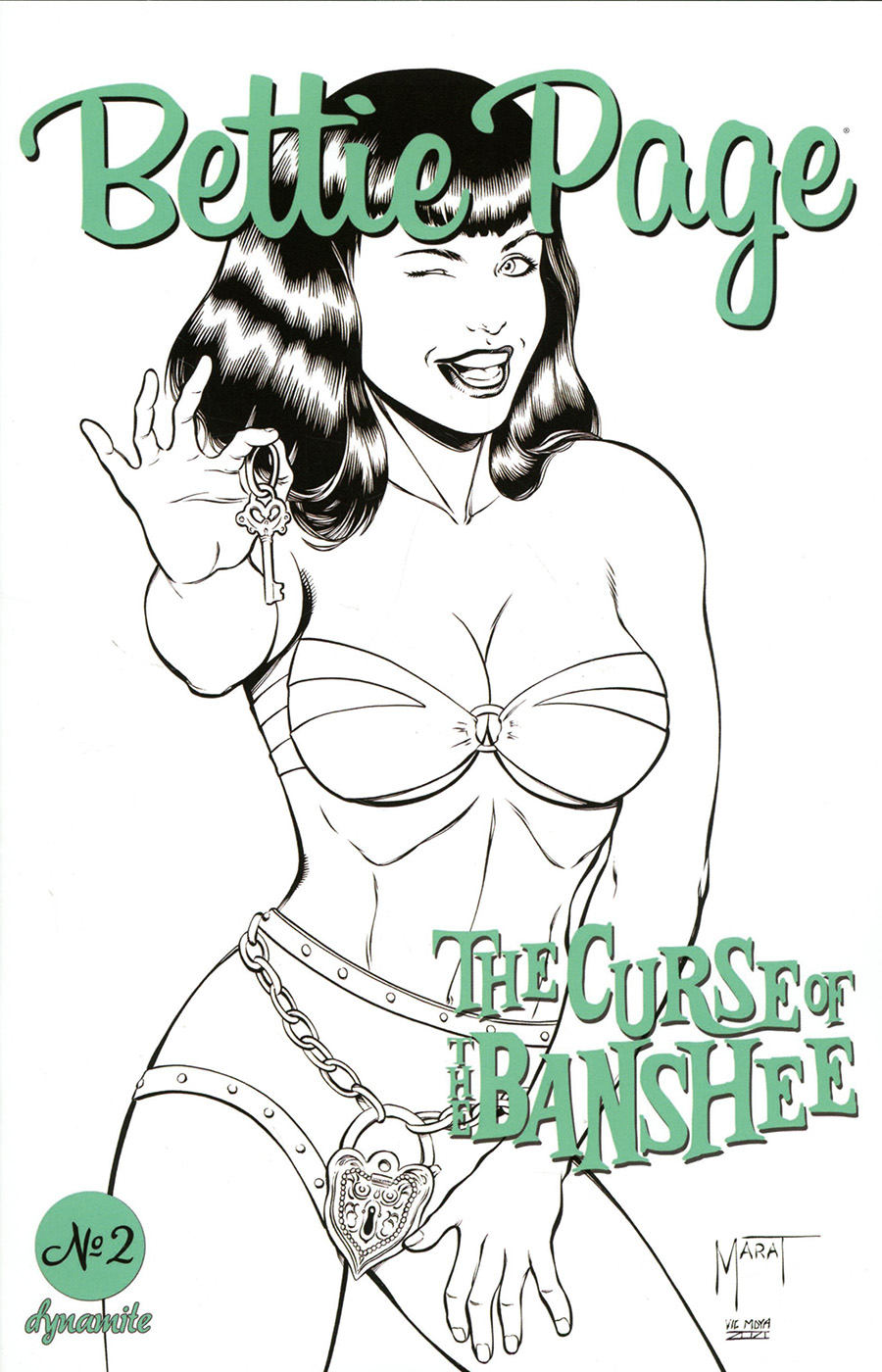 Bettie Page And The Curse Of The Banshee #2 Cover G Incentive Marat Mychaels Pencils Cover