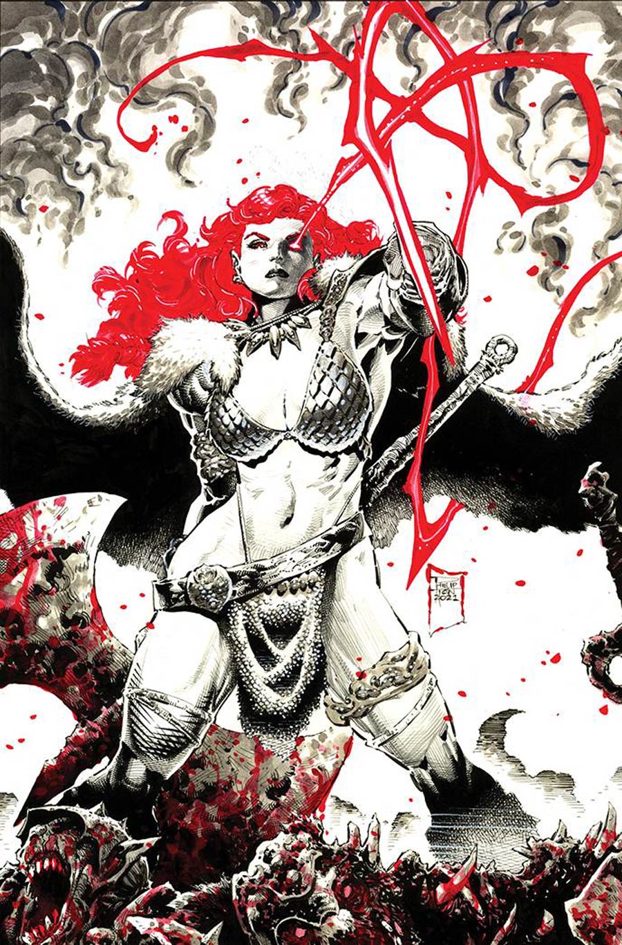 Red Sonja Black White Red #1 Cover N Limited Edition Philip Tan Virgin Cover