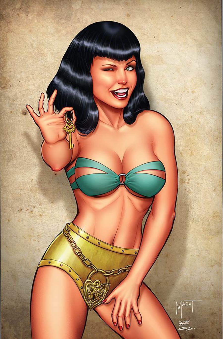 Bettie Page And The Curse Of The Banshee #2 Cover N Limited Edition Marat Mychaels Virgin Cover
