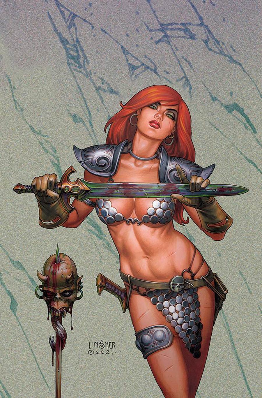 Invincible Red Sonja #3 Cover N Limited Edition Joseph Michael Linsner Virgin Cover