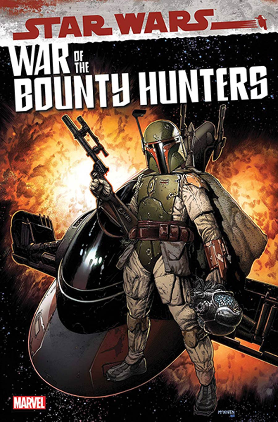 Star Wars War Of The Bounty Hunters #1 Cover K DF Action Figure Variant Cover Signed By Charles Soule