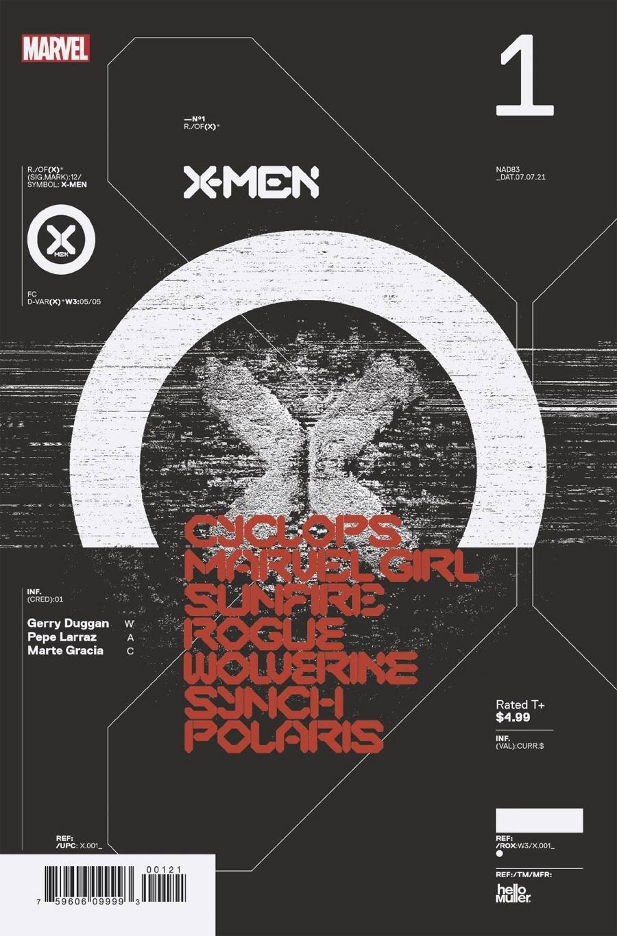 X-Men Vol 6 #1 Cover L Incentive Tom Muller Design Variant Cover