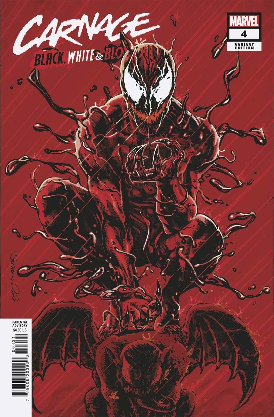 Carnage Black White & Blood #4 Cover C Incentive Stephen Mooney Variant Cover