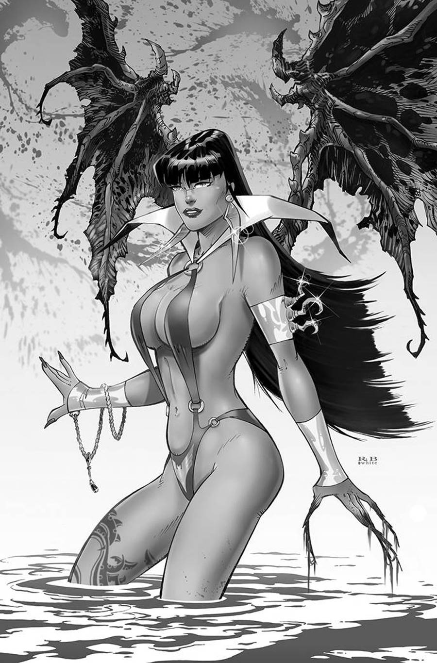 Vampirella Vol 8 #19 Cover K Incentive RB White Black & White Virgin Cover