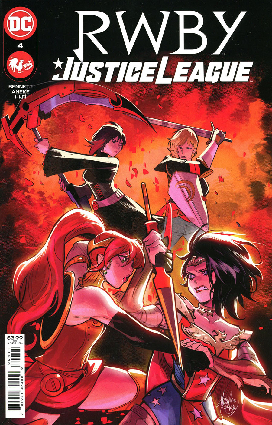 RWBY Justice League #4 Cover A Regular Mirka Andolfo Cover