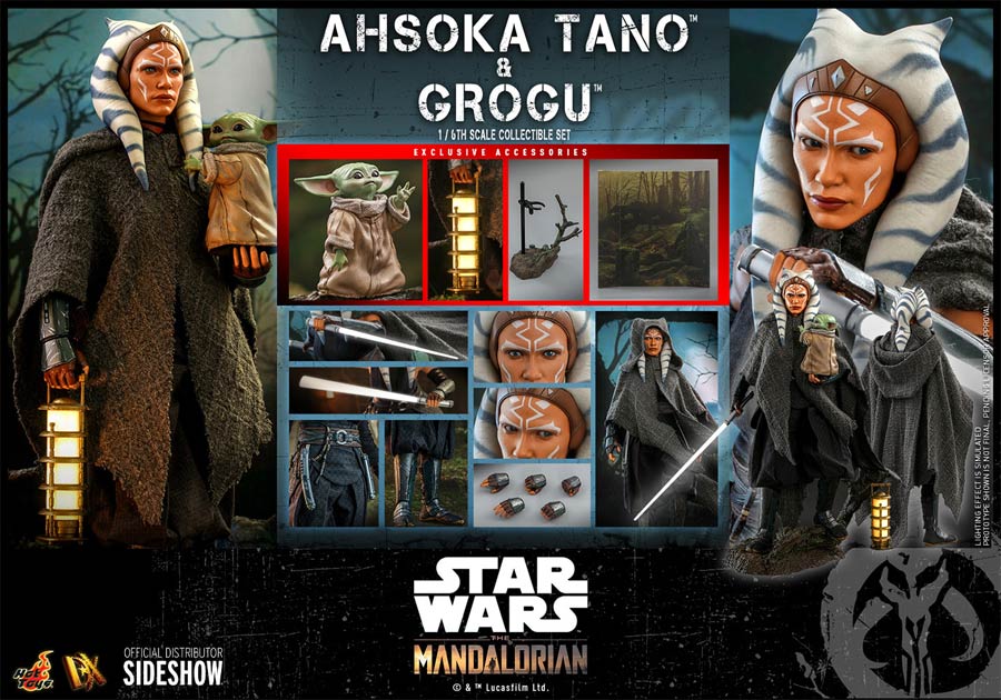 Star Wars The Mandalorian Ahsoka And Grogu Deluxe Sixth Scale Action Figure
