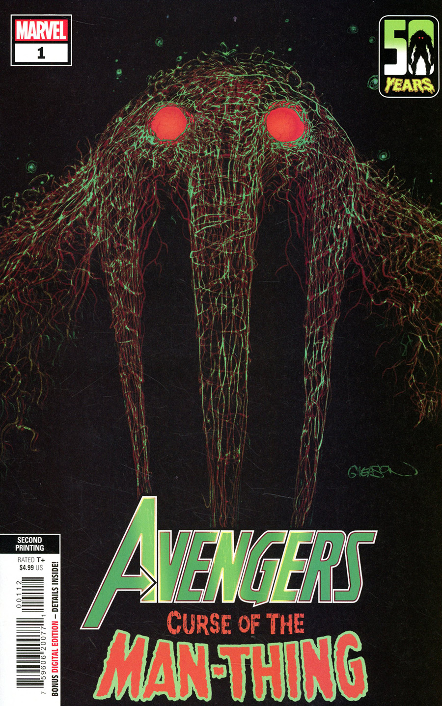 Avengers Curse Of The Man-Thing #1 (One Shot) Cover H 2nd Ptg Patrick Gleason Webhead Variant Cover