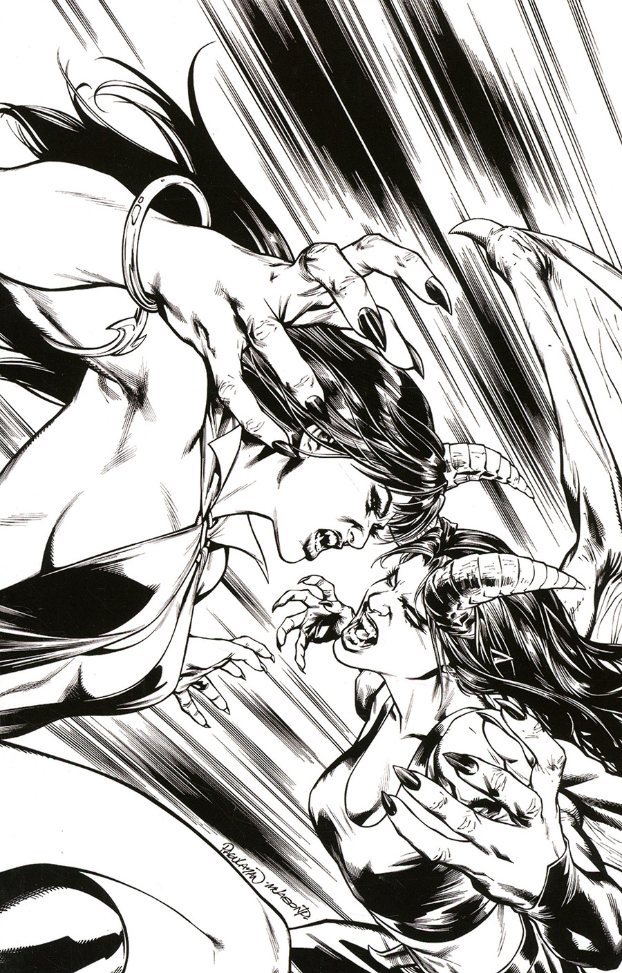 Vampirella vs Purgatori #3 Cover M Incentive Carlo Pagulayan Black & White Virgin Cover