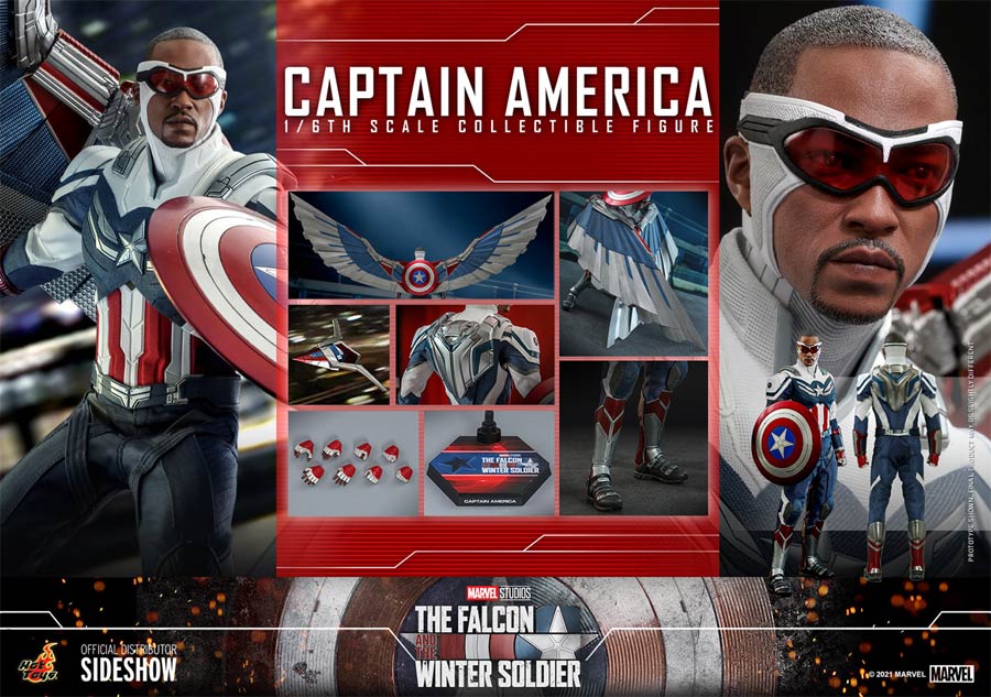 The Falcon And Winter Soldier Captain America Sixth Scale Action Figure