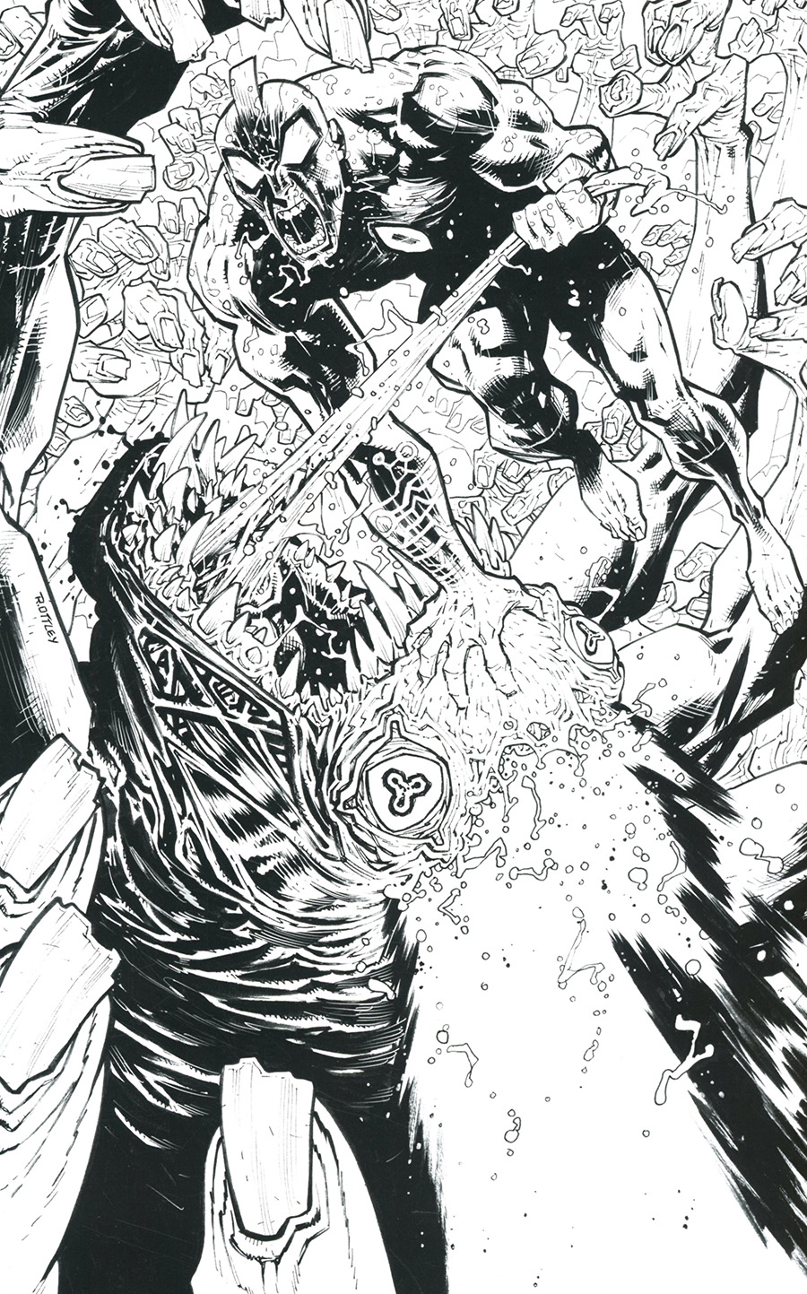 Ultramega By James Harren #3 Cover C Incentive Ryan Ottley & Frank Martin Black & White Virgin Cover