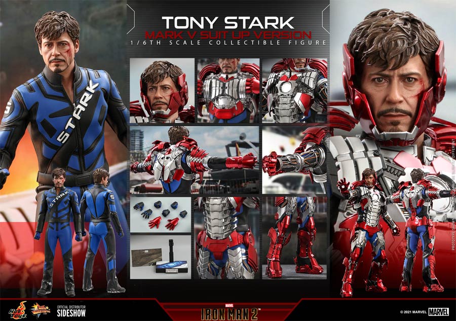 Marvel Iron Man 2 Mark V Suit Up Sixth Scale Action Figure
