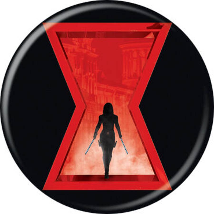 Marvel Comics Button 1.25-Inch Round - Black Widow Icon Silhouette Button (88066)