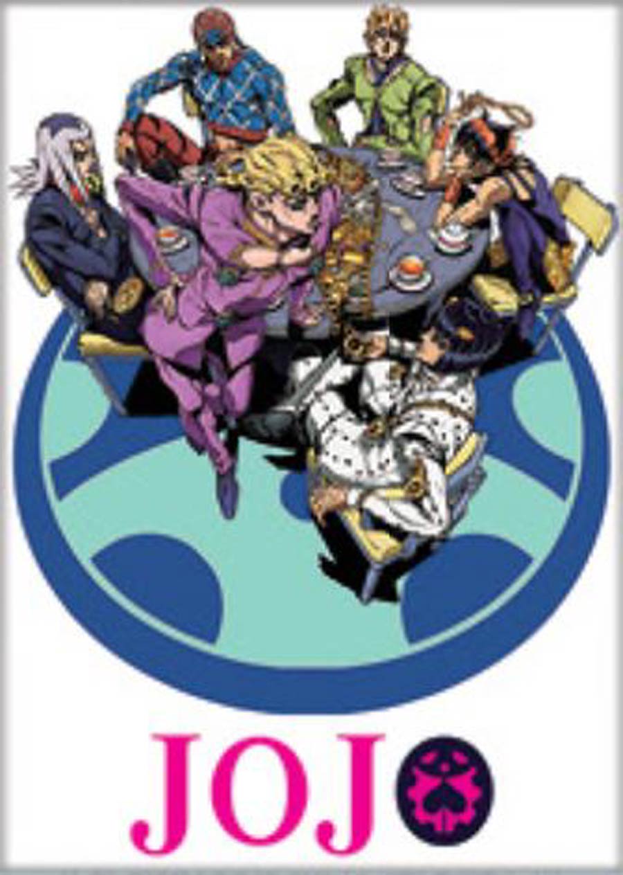 JoJos Bizarre Adventure Photo Magnet 2.5x3.5-Inch - JoJo Season 4 Cast On White (73904JJ)
