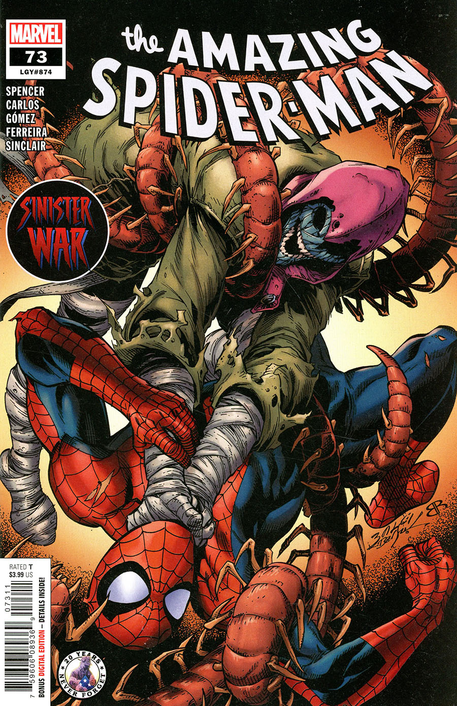 Amazing Spider-Man Vol 5 #73 Cover A Regular Mark Bagley Cover (Sinister War Tie-In)