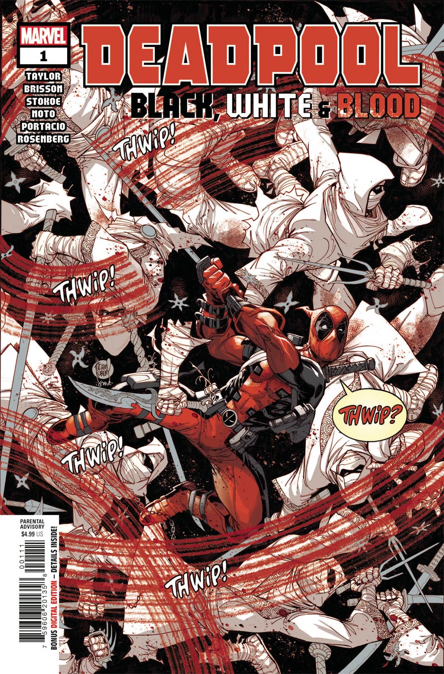 Deadpool Black White & Blood #1 Cover A Regular Adam Kubert Cover