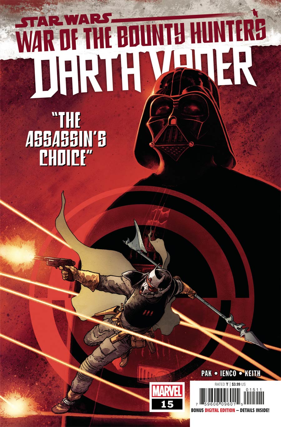 Star Wars Darth Vader #15 Cover A Regular Aaron Kuder Cover (War Of The Bounty Hunters Tie-In)