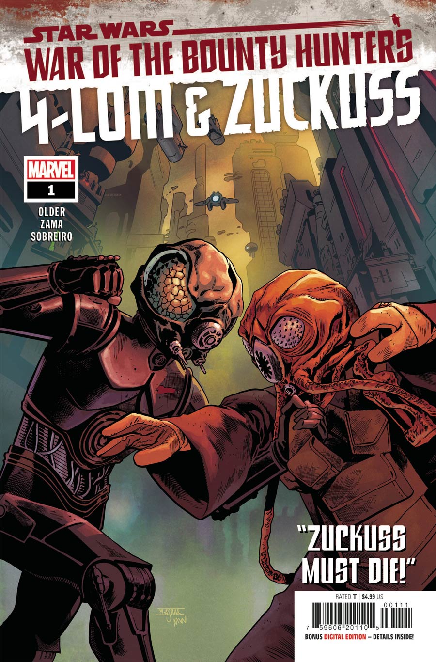 Star Wars War Of The Bounty Hunters 4-LOM & Zuckuss #1 (One Shot) Cover A Regular Mahmud Asrar Cover