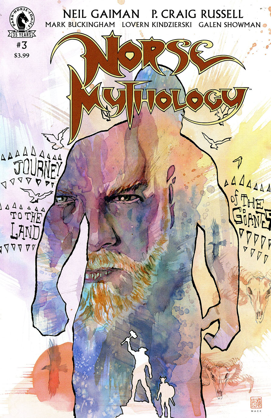 Neil Gaiman Norse Mythology II #3 Cover B Variant David Mack Cover
