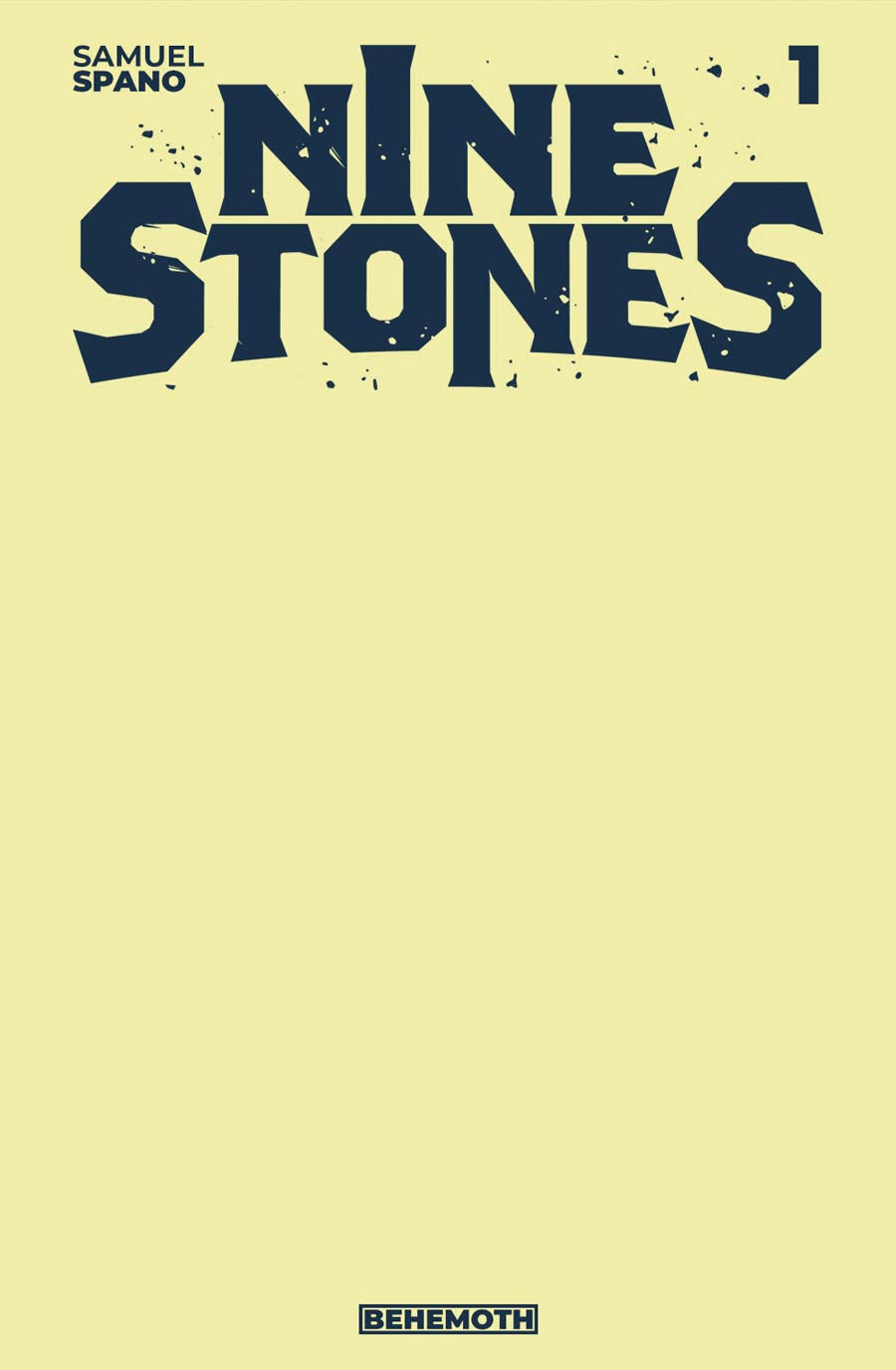Nine Stones #1 Cover E Variant Blank Cover