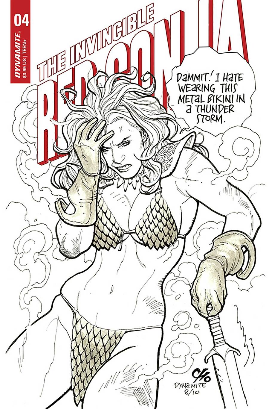 Invincible Red Sonja #4 Cover D Variant Frank Cho Outrage Cover