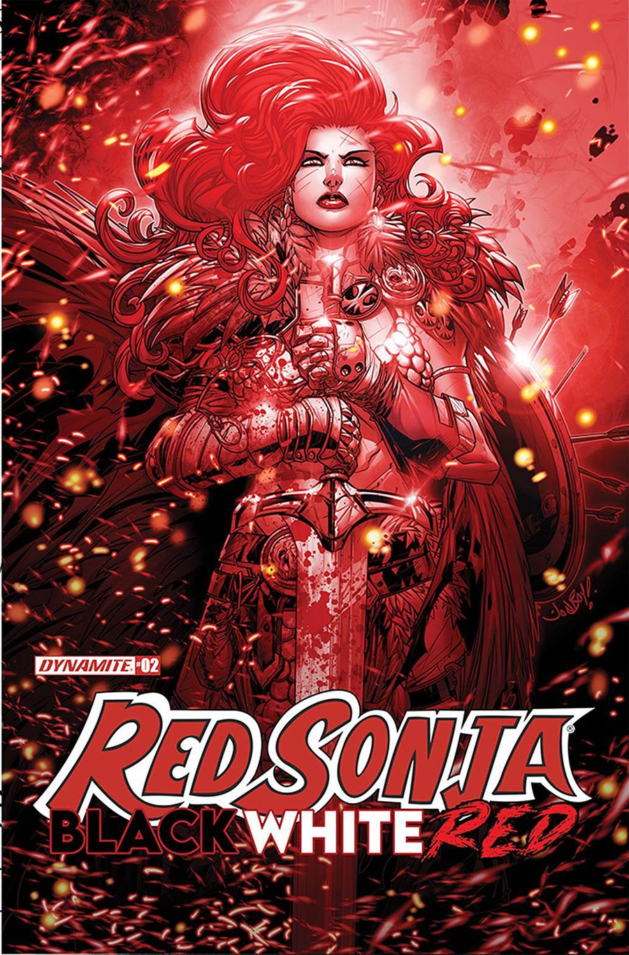 Red Sonja Black White Red #2 Cover B Variant Jonboy Meyers Cover