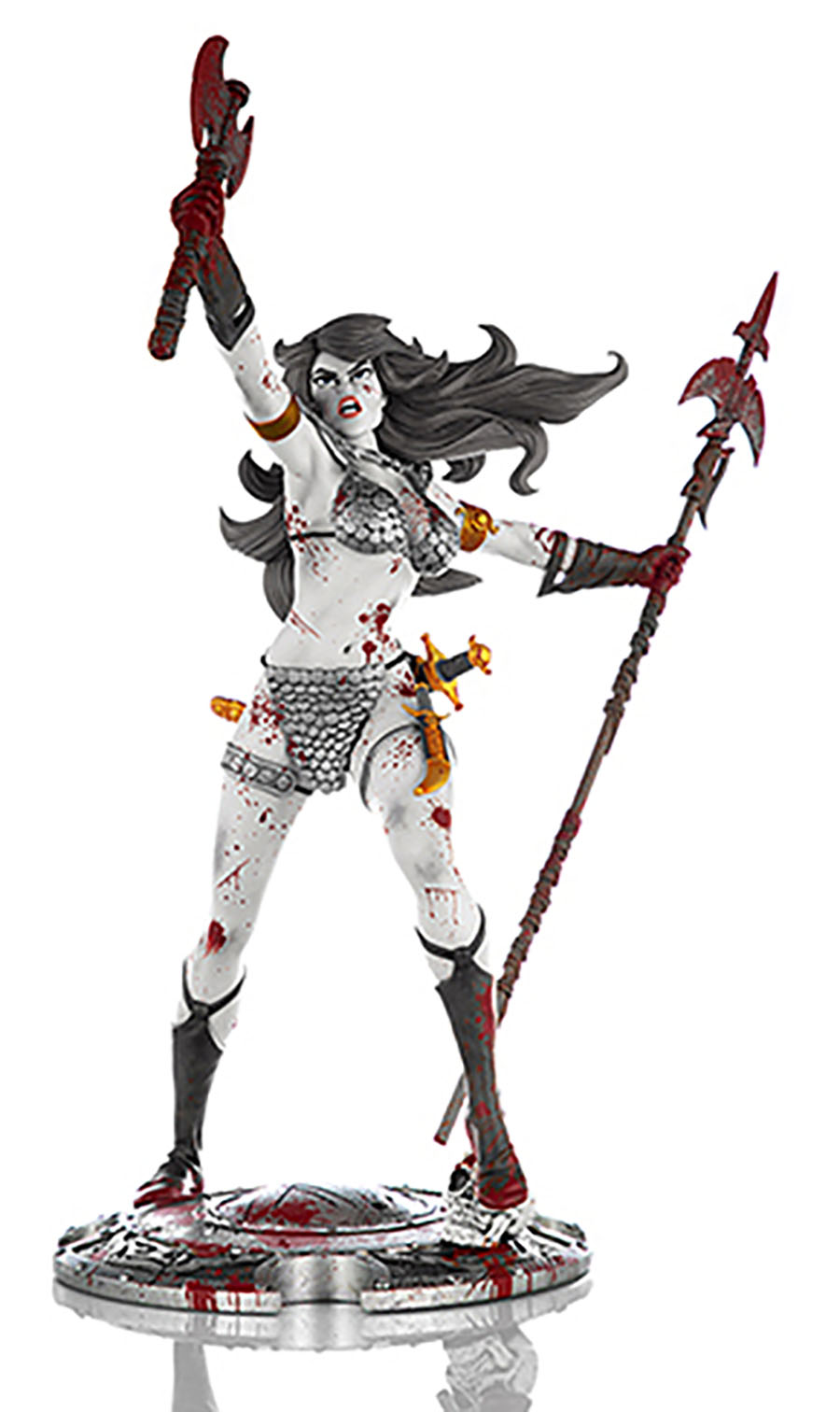 Red Sonja 45th Anniversary Collectors Statue By Frank Thorne Berzerker Variant Black & White Edition