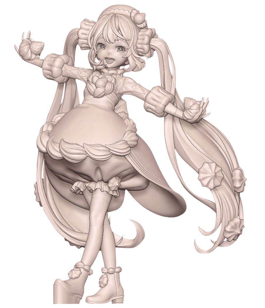 Hatsune Miku Sweet Tea Time Strawberry Short PVC Figure