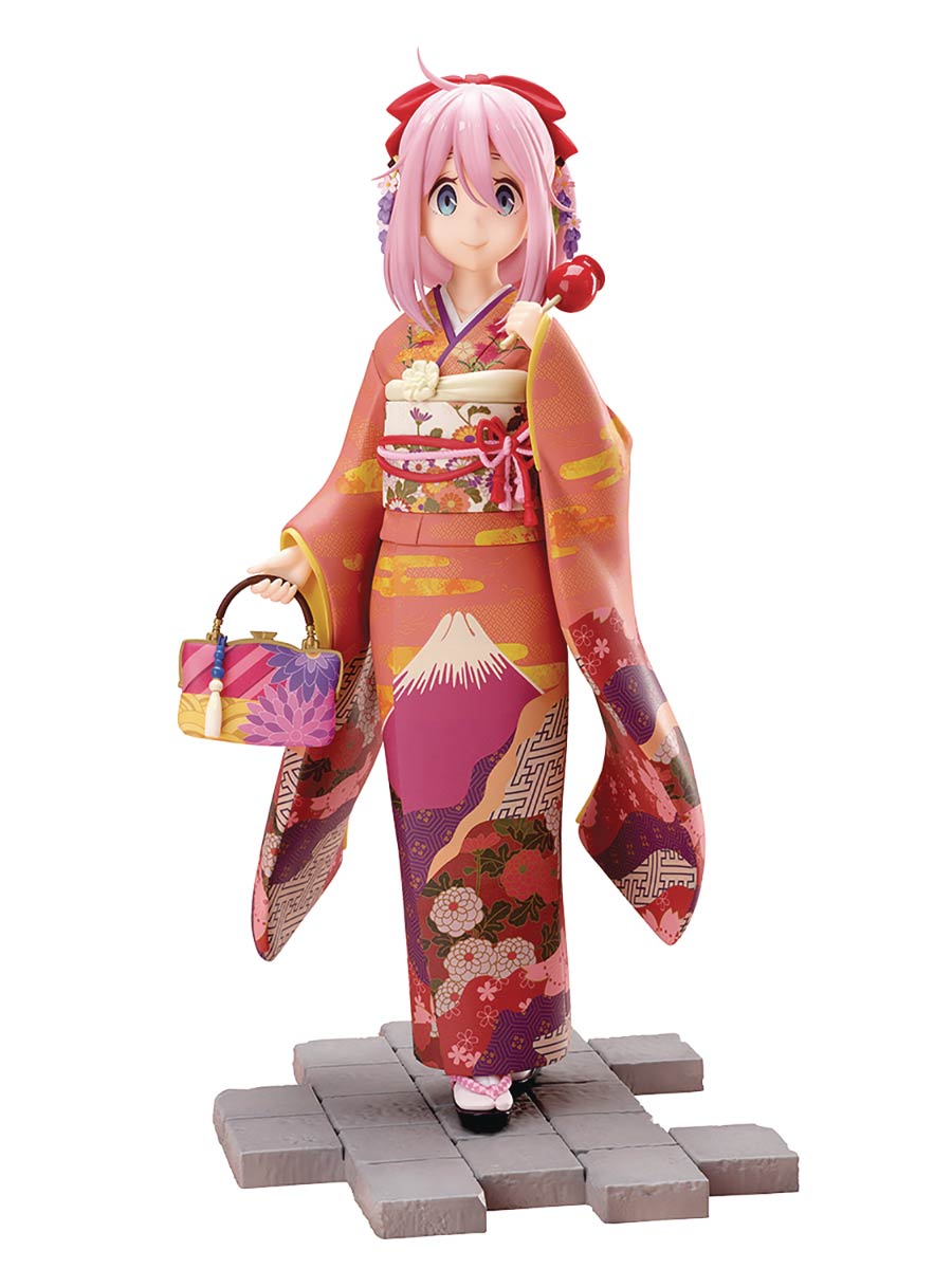 Yuru Camp Nadeshiko Kagamihara Furisode 1/7 Scale PVC Figure