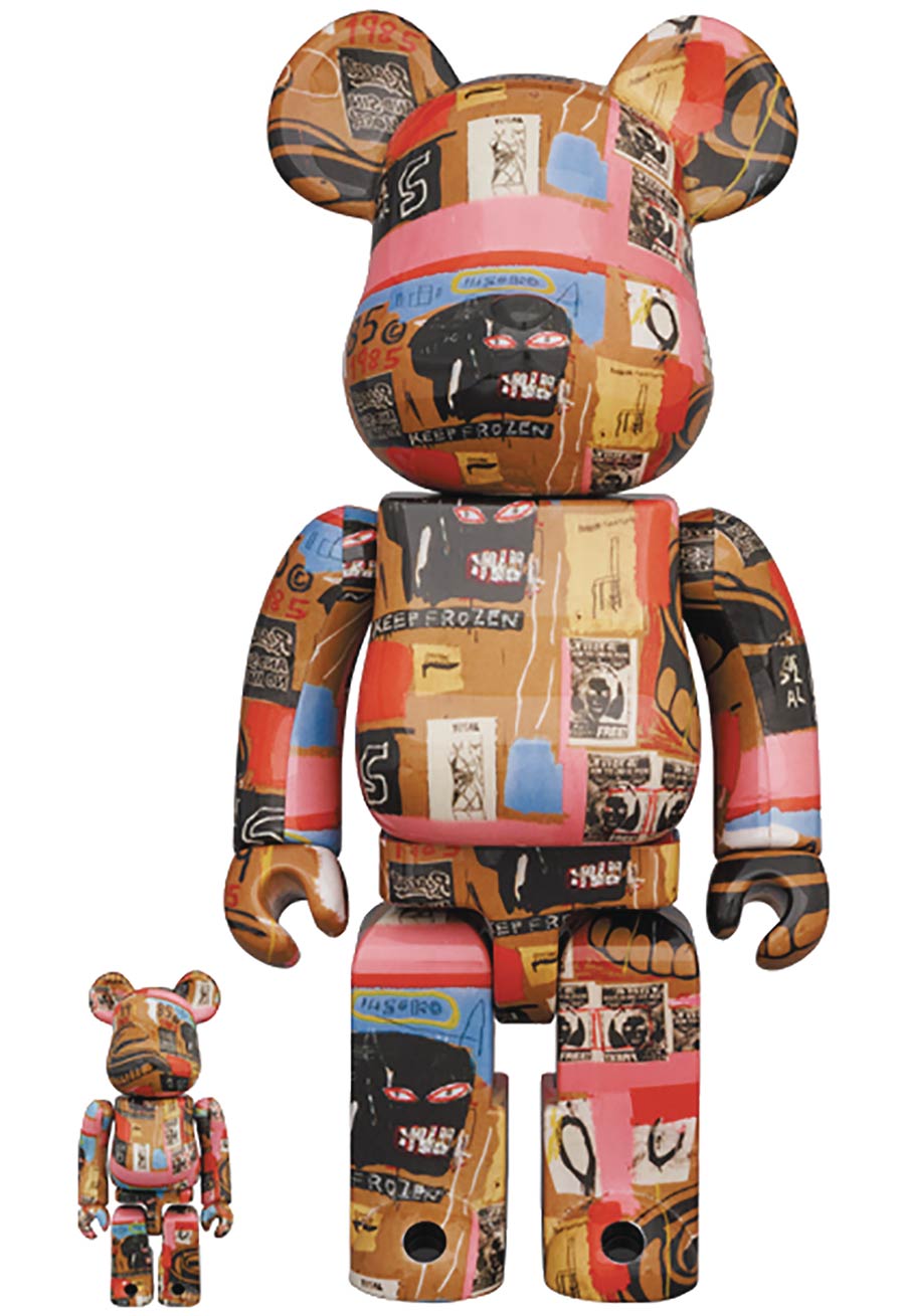 Andy Warhol x Jean Michel Basquiat 2 100 Percent & 400 Percent 2-Pack Bearbrick