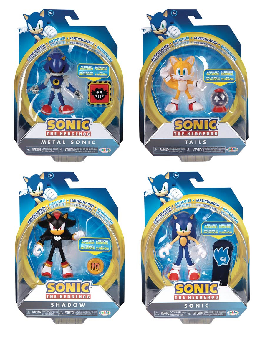 Sonic The Hedgehog Articulated 4-Inch Action Figure Wave 4.5 Assortment Case