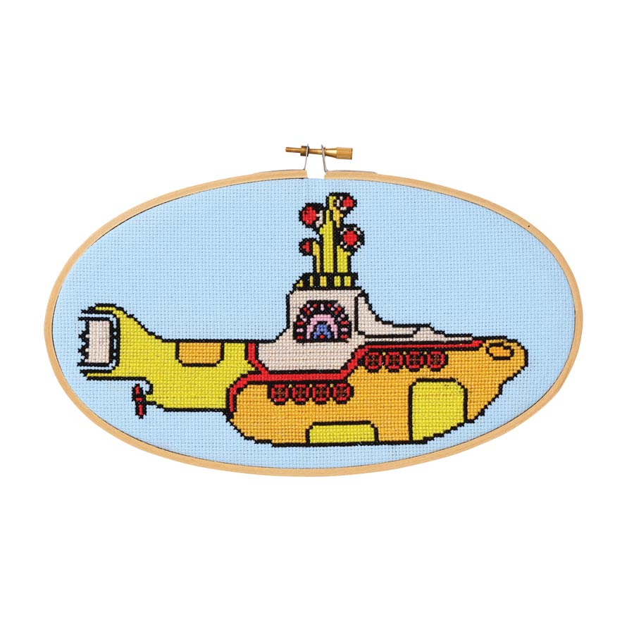 Beatles Cross-Stitch Hoop Kit #2 Yellow Submarine