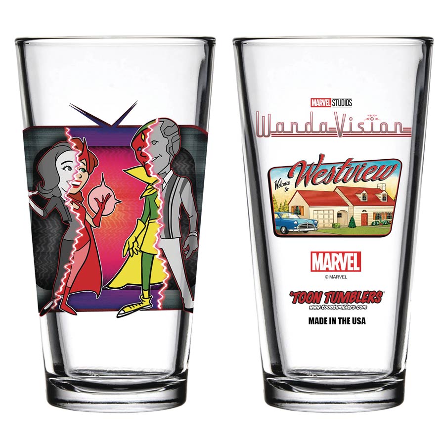 WandaVision Toon Tumblers Westview Pint Glass