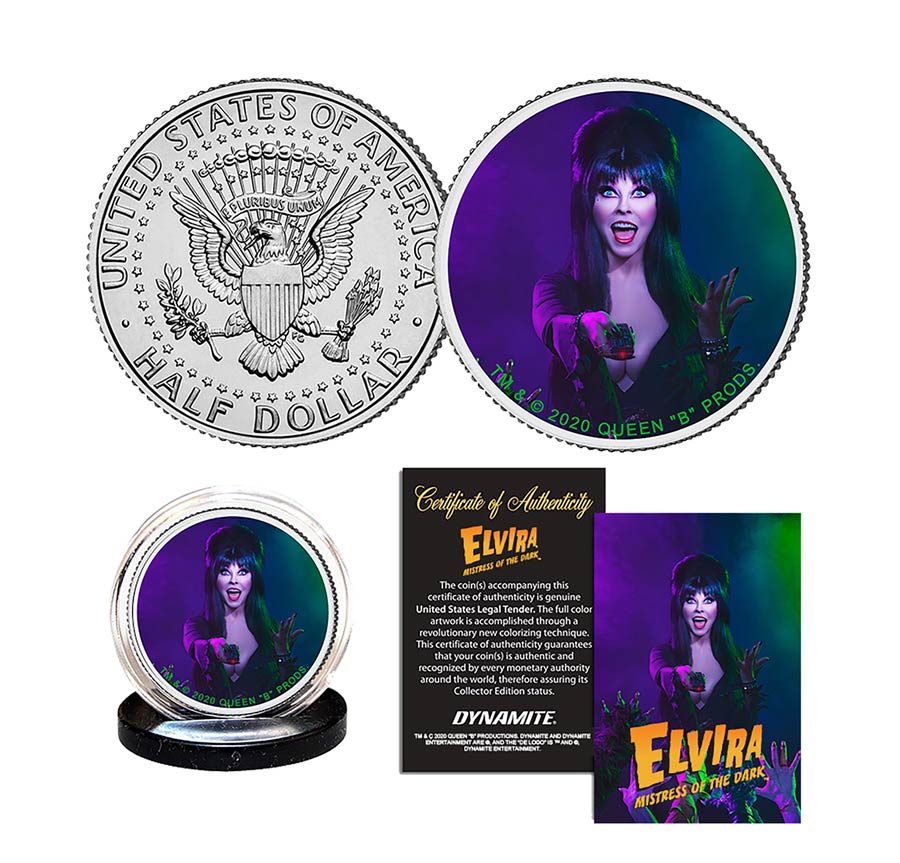 Elvira Collectible Half Dollar Coin