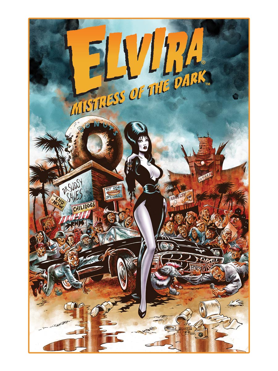 Elvira Lithograph By Dave Acosta Signed