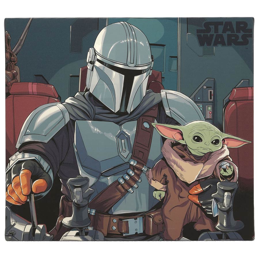 Star Wars The Mandalorian And Grogu Canvas Wall Art