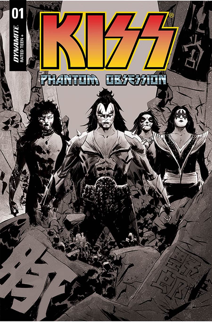 KISS Phantom Obsession #1 Cover I Incentive Jae Lee Black & White Cover