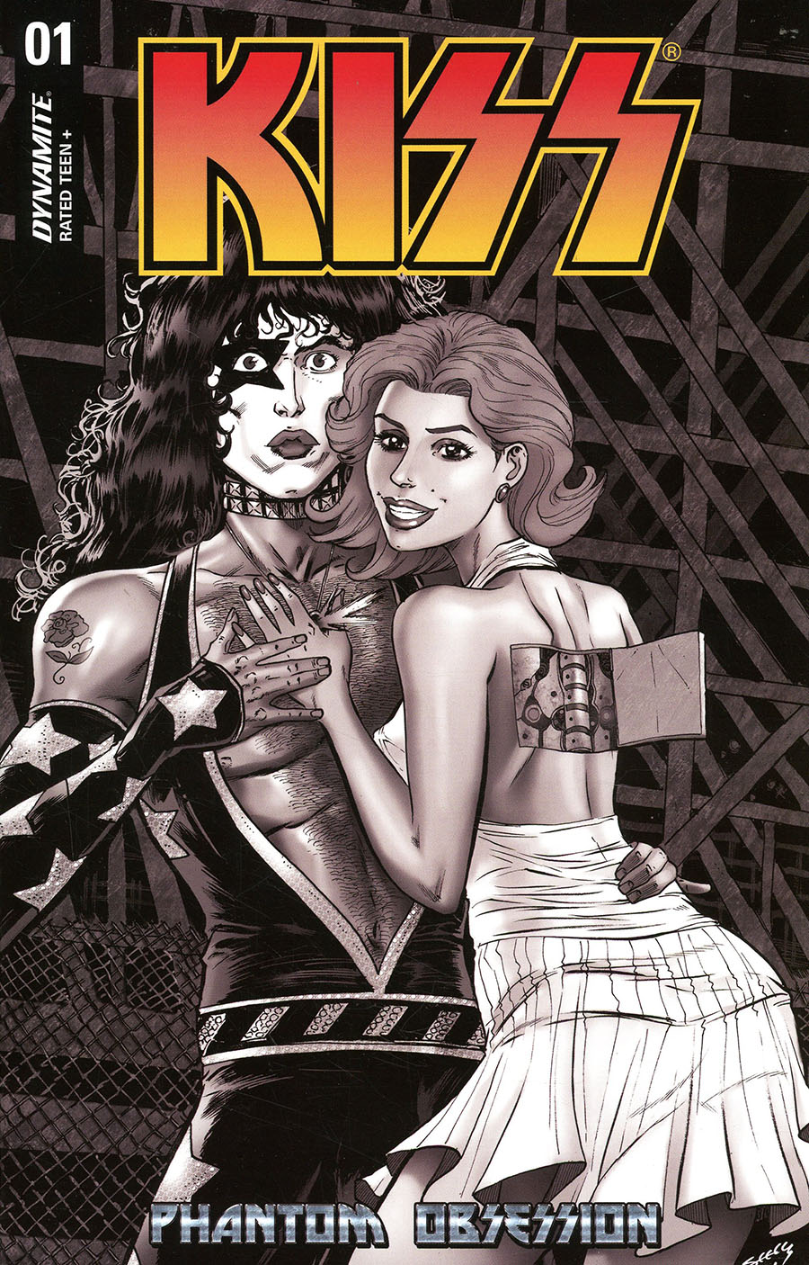 KISS Phantom Obsession #1 Cover L Incentive Tim Seeley Black & White Cover